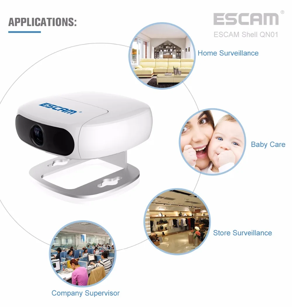 ESCAM 1080 P приложение дистанционное управление беспроводной wifi Детский Монитор IP камера