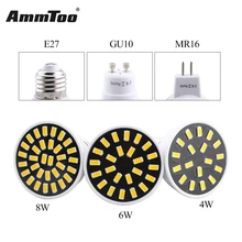 Лампада de led spotlight GU10 MR16 110 В 220 В SMD5733 Lamparas Светодиодная лампа 4 Вт 6 Вт 8 Вт ампулы светодиодные лампы для домашнего внутреннего освещения