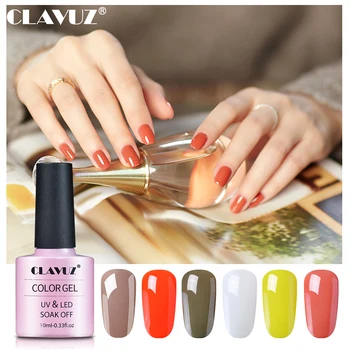 

CLAVUZ 6pcs/lot 10ML 72 Colors Varnish Nail DIY Kit Gel Polish Set Lucky Soak Off Semi Permanent Hybrid Enamel Lacquer Gel Sets