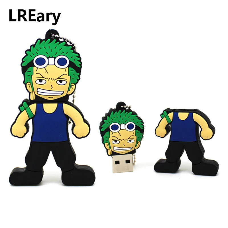 Cartoon One piece usb flash drive pen drive 4gb 8gb 16gb 32gb 64gb USB 2.0 luffy u disk pendrive Nami memory Stick U disk