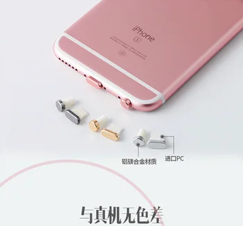 

by dhl or ems 500sets Metal Headphones Dust Plug Earphone Dustproof Plugs For iPhone 6 6S 7 Plus 5 5S Mobile Phone Accessories