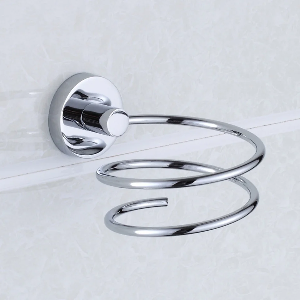 Удобный многоцелевой ванная комната настенный Фен держатель-спираль нержавеющая сталь полки для ванной стеллаж для хранения
