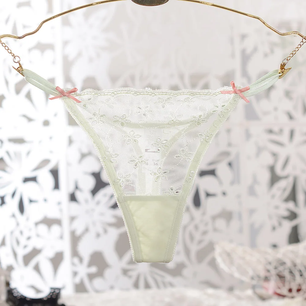 Женское сексуальное прозрачное нижнее белье для девочек Allure G String светильник, зеленые прозрачные трусики - Цвет: Light Green