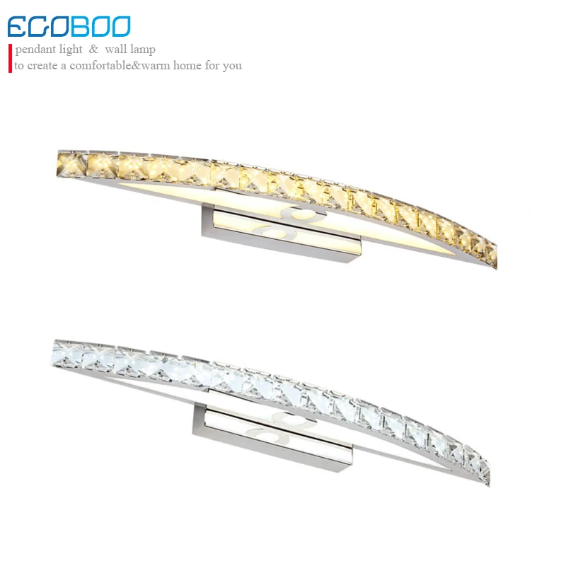 EGOBOO 15w Indoor LED crystal decorative wall mounted bathroom mirror wall lamp lighting light ce fcc rohs authenticate
