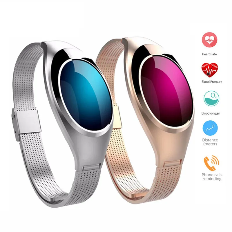 

2019 Z18 Smart Band ladies Wristband Blood Pressure Heart Rate Monitor Wrist Watch Bracelet Luxurious Women Gift For Android IOS