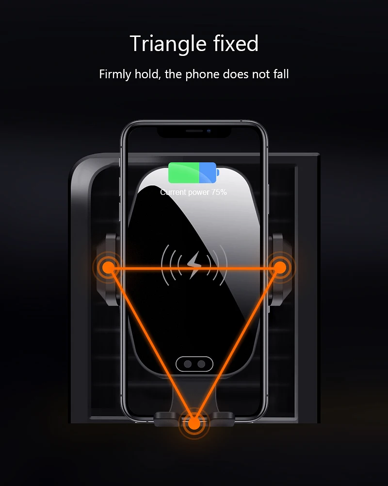VVKing Qi Беспроводное Автомобильное зарядное устройство для iPhone Xs Max Xr X samsung S10 S9 интеллектуальное инфракрасное Быстрое беспроводное зарядное устройство Автомобильный держатель для телефона