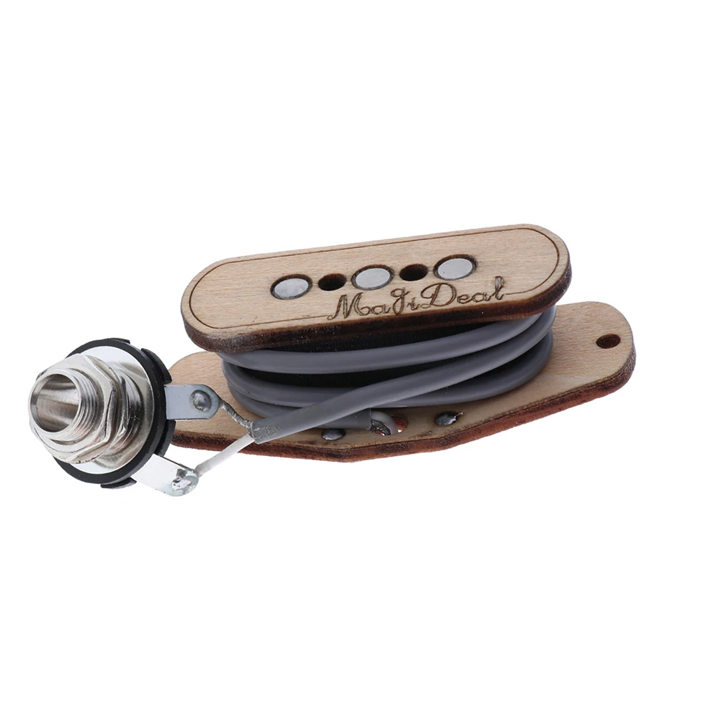 Rosewood 3 String Cigar Box Guitar Pickup + Input Jack Pre-Wired Piezo Amplifier Cigar Box Guitar Accessory 