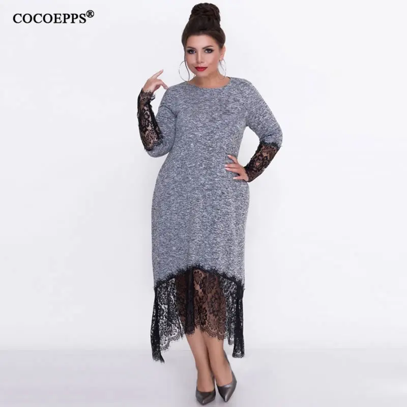 5XL-6XL-2018-Autumn-Plus-sizes-Long-Dress-Women-Casual-Big-sizes-Lace-Dress-Bodycon-Female (3)