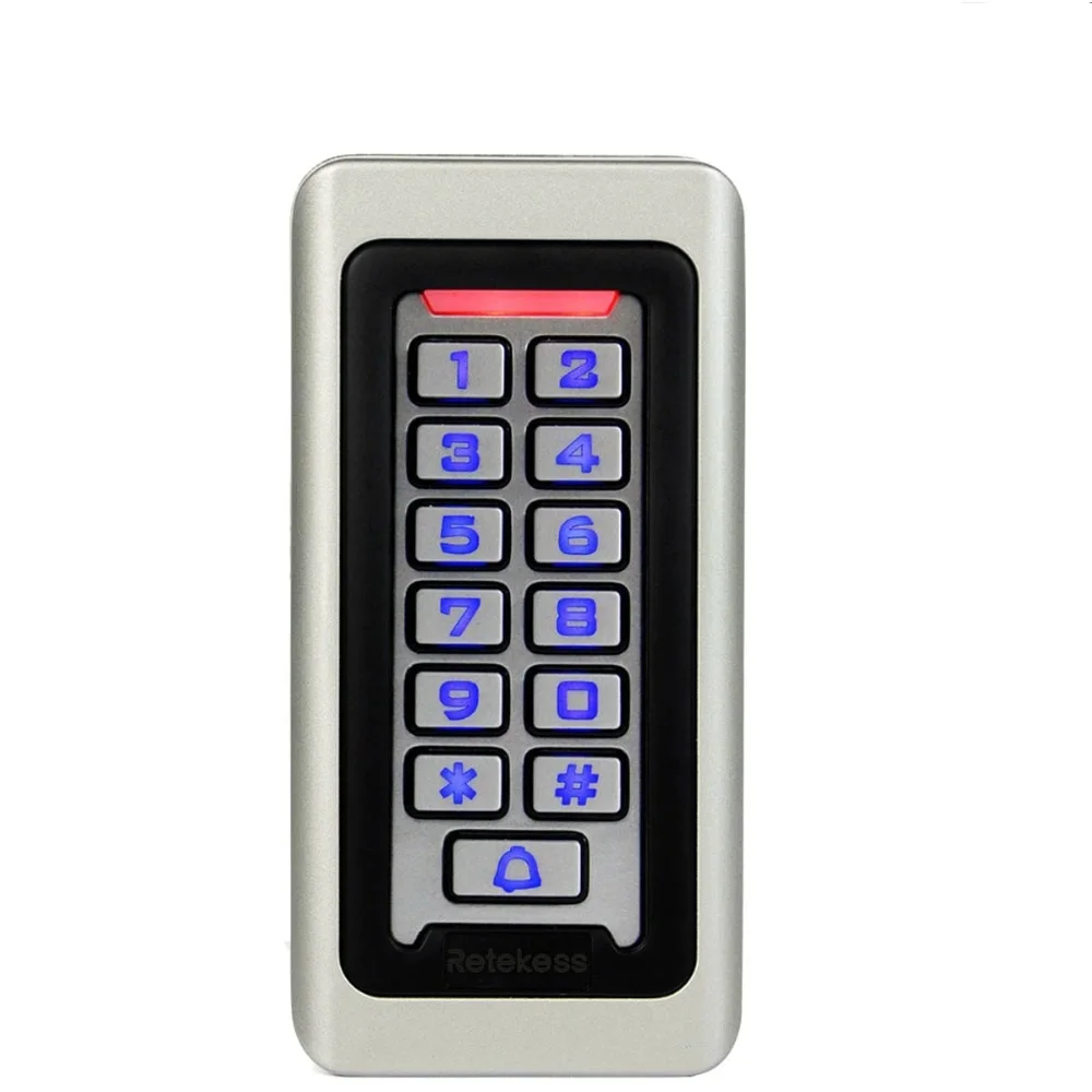 

RETEKESS Rfid Door Access Control System Waterproof Metal Keypad 125KHz Proximity Card Standalone Access Control With 2000 Users