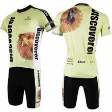 Откройте для себя мир на пути мужские короткий рукав Велоспорт Джерси желтый Одежда для велоспорта ревущий Лев и Зебра велосипедная одежда