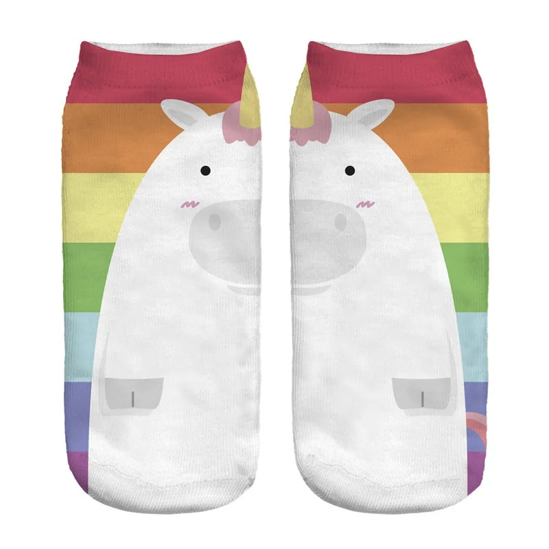 Носки Бег цыпленок единорог Радуга 3d цифровая печать носки|socks 3d|socks printsocks sock |