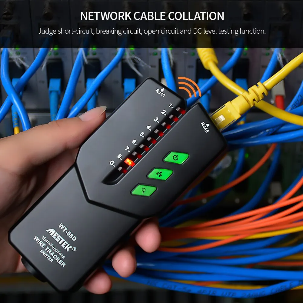 RJ11 RJ45 тестер для телефонного кабеля кабельный искатель переносной кабель локатор сетевая линия тестер с NCV бесконтактной индукционной функцией