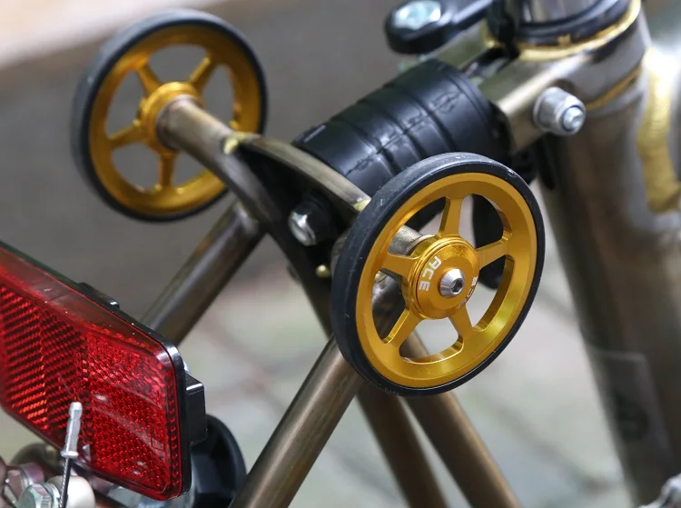 Perfect 1pair Super Lightweight easywheel For Brompton black/silver/gold 1 Perfect 1pair Super Lightweight easywheel For Brompton black/silver/gold 1