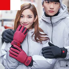 Мужские и женские зимние лыжные перчатки Guantes перчатки для сноуборда ветрозащитный Лыжный мотоцикл Luva Сноубординг Зима полный палец черный красный