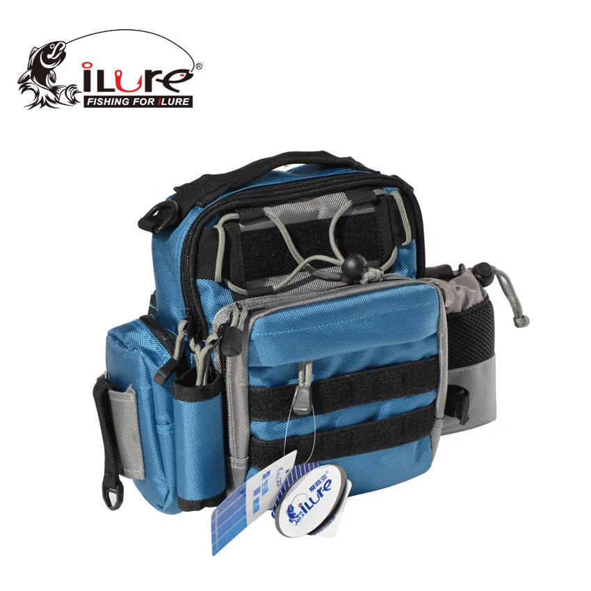 

Brand ilure Portable Canvas Fishing Bag Lure Waist Pack Multifunctional Pole Package sea Fishing Tackle Bag With Bottle Pouch