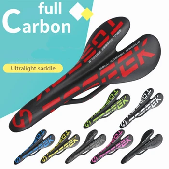 

Toseek 3k Matte Full Carbon Fibre Mountain Road Bike Cycling Saddle Cushion Seat Bicycle Parts 275*135mm Lightweight Saddle