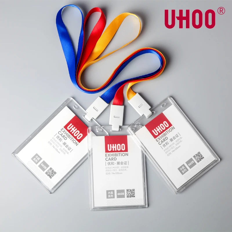 Uhoo 6628 Vertical Acrylic Name Badge Holder With 15mm High Uhoo 6628 Vertical Acrylic Name Badge