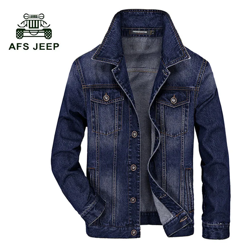 AFS JEEP Мужская джинсовая куртка брендовая одежда хлопковая повседневная мужская