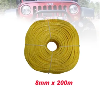 

Free Shipping 8MM x 200M 12 Strand Extreme Orange UHMWPE Synthetic Rope