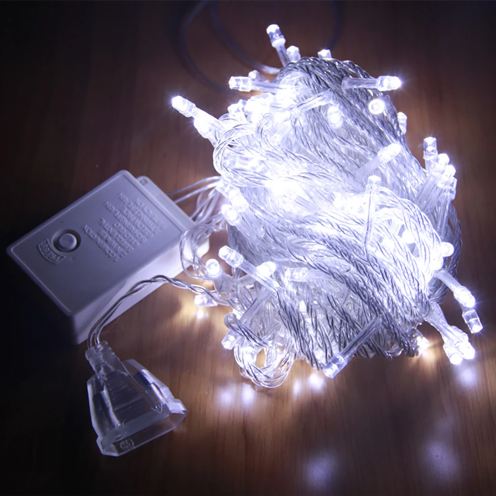 10M 100LEDs EU Plug String Light Waterproof 110V Connectable with Tail Plug Home Outdoor Christmas Decoration Fairy LED D40