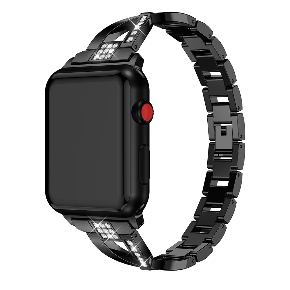 Металлический ремешок Женский браслет для Apple Watch band 40 мм 44 мм 38 мм 42 мм страз для iWatch band series 4 3 2 1 Ремешок Браслет