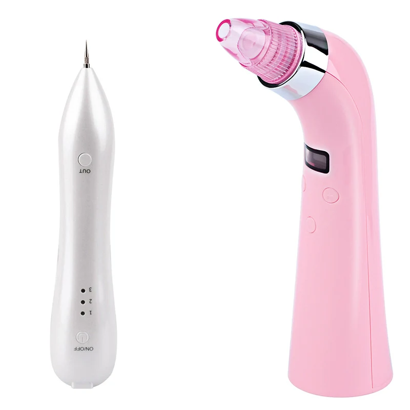 

Facial Blackhead Acne Removal Vacuum Suction Machine Lift Face Dermabrasion Microdermabrasion+Laser Mole Removal Tool Dark Spot