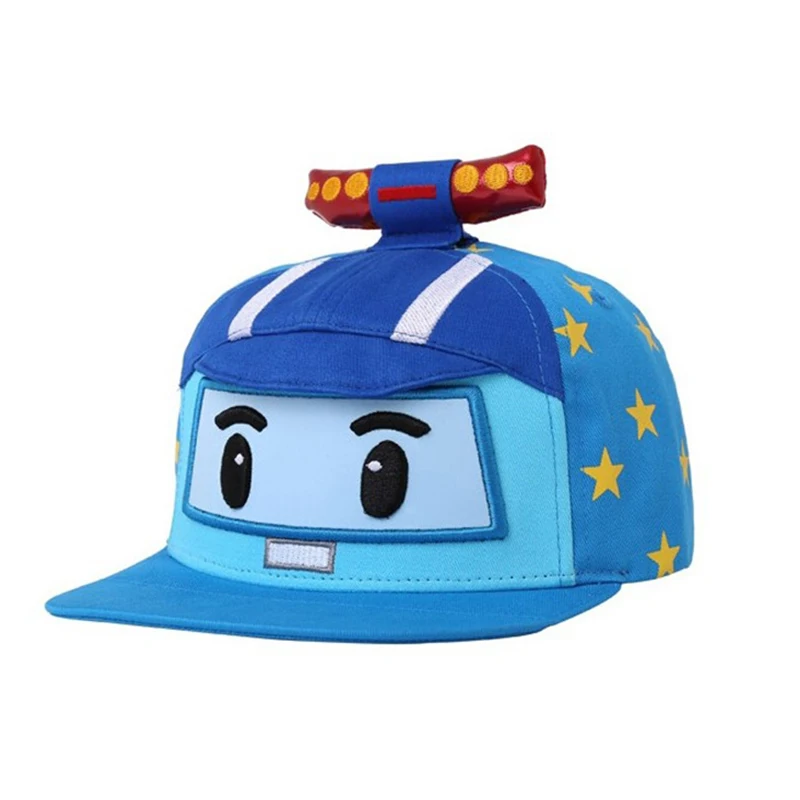 Robocar بولي قبعة بيسبول Snapback قبعة الطفل الكرتون بورورو سيارة روبوت قبعة بواقٍ للشمس التحول الربيع الصيف كاب أطفال بوي فتاة