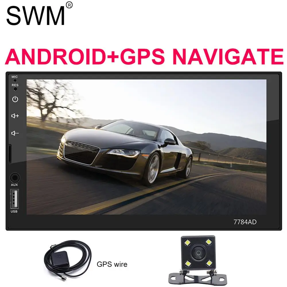 SWM радио 2 Din Android gps навигация Кассетный плеер 7 &quot Mirrorlink Bluetooth рулевое колесо