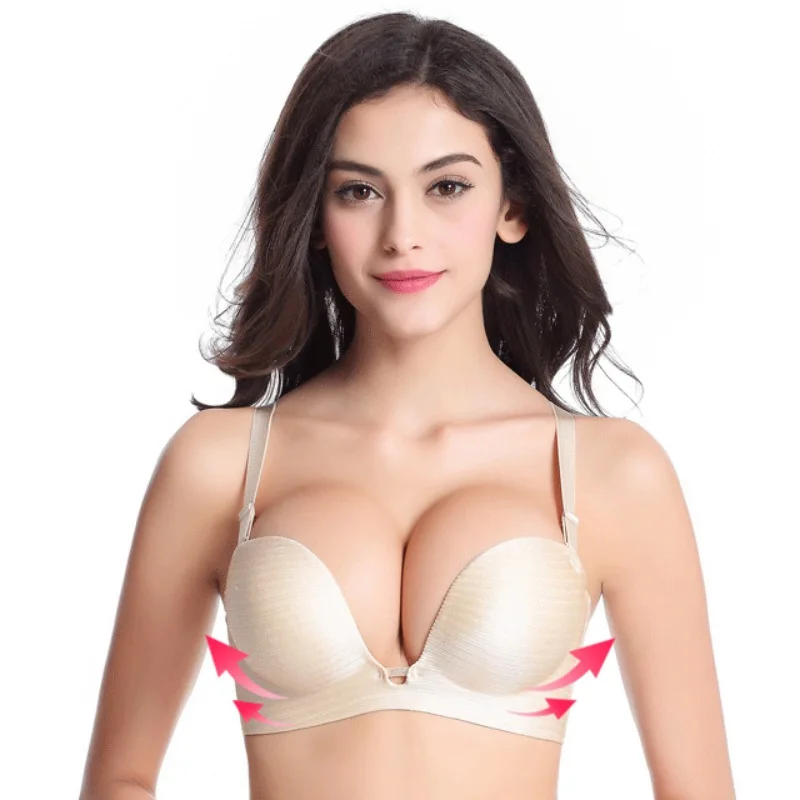 

Sexy Women Push Up Bra Boost Enhancer Padded Comfort Seamless Underwire Bra For Women