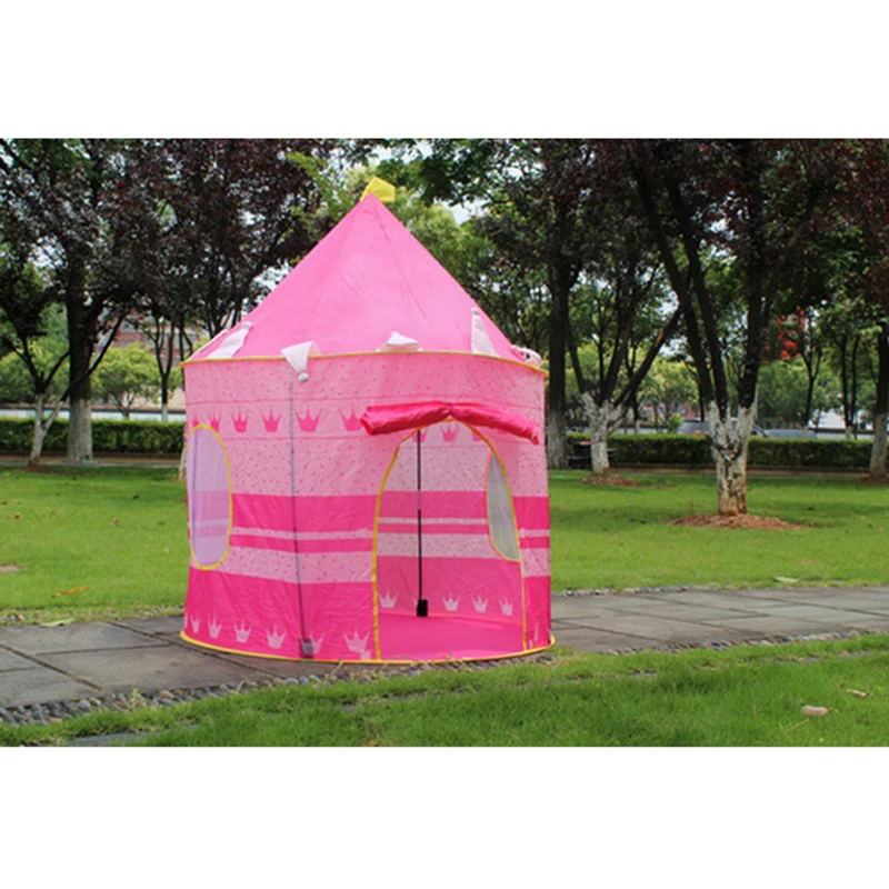 2 цвета замок PlayTent Портативный Складная Типи принца детская Cubby игровой домик для детей подарок игрушка для улицы складные палатки для кемпинга