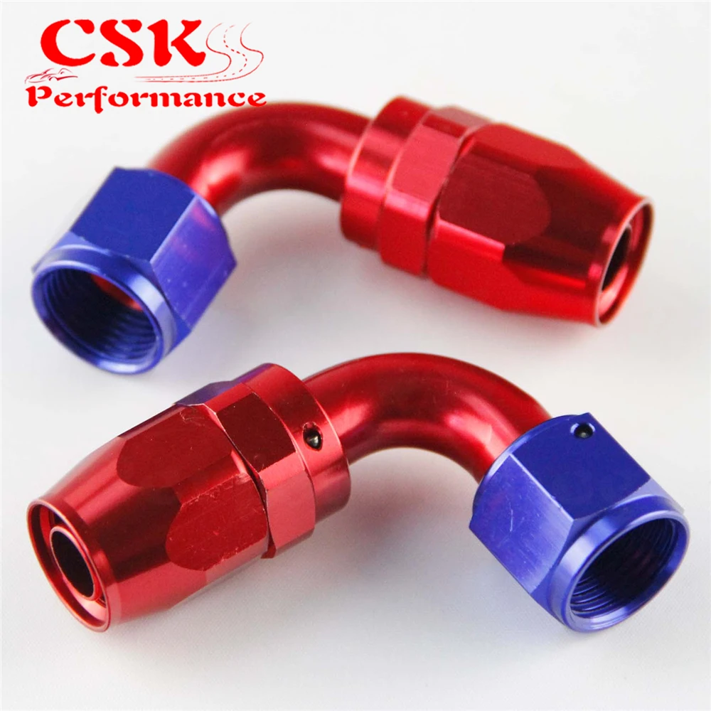 2 Pcs 10AN 90 Degree Aluminum Swivel Hose End Fitting/Oil Fuel Line