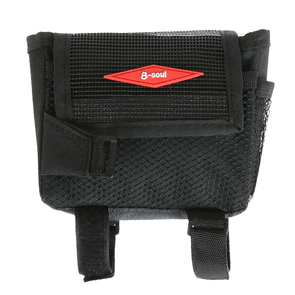 

B-SOUL 0.5L Mini Bicycle Bag MTB Bike Top Tube Mounted Storage Mesh Pouch Bag with Free Rainproof Cap Cycling Accessories