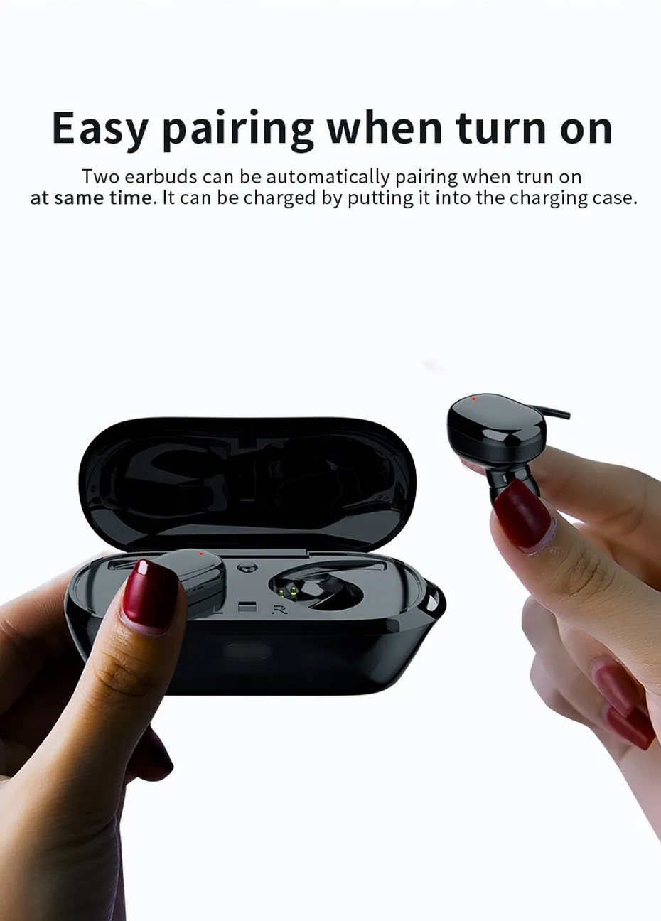 TWS Bluetooth 5.0 Earphone Wireless Headphones Bluetooth Earphones IPX5 Waterproof HIFI Bass Earbuds With Mic Charging Box (6)