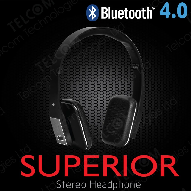 Накладные наушники с супер басами HD прозрачные стерео bluetooth беспроводная