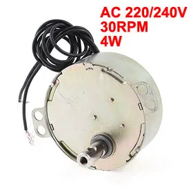 

Uxcell Hot Sale 1Pcs AC 220/240V 30RPM 4W CCW/CW Two Way Controlled Synchronous Motor