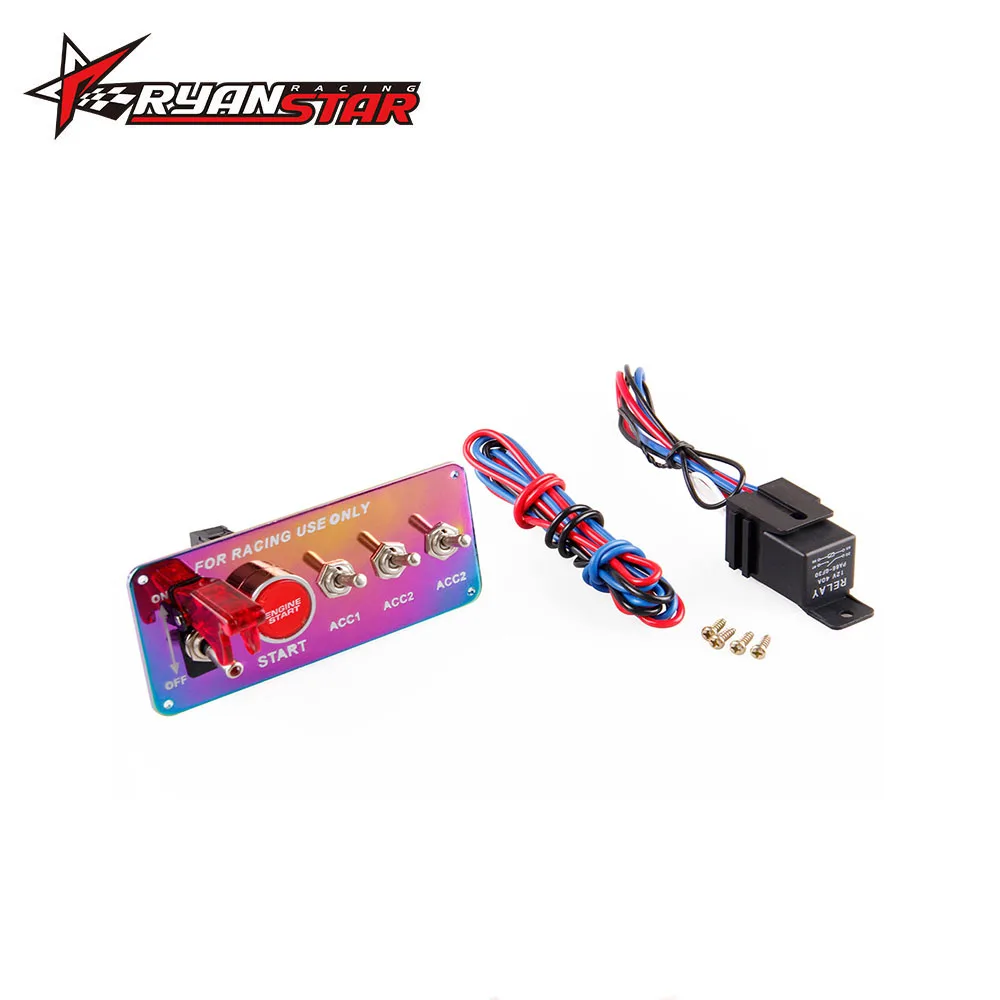12V Ignition Switch Panel Push Button Start Engine Start Kit with 3 ACC