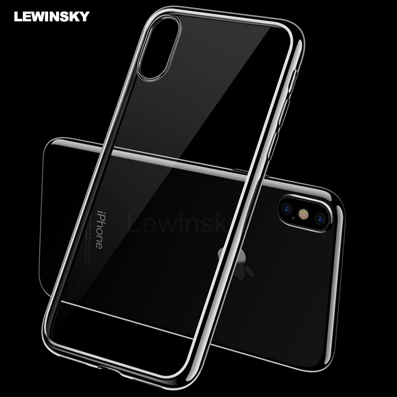 

Case For iphone XR XS MAX X SE 5 5S Luxury Clear Hard PC back Cases on For iphone 8 7 6S 6 S Plus Soft Silicone Edge Cover Case