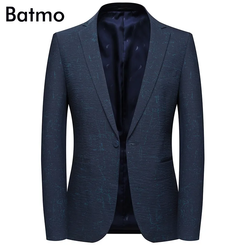 

Batmo 2019 new arrival high quality cotton printed casual blazer men,men's suits jackets ,casual jackets men 8133