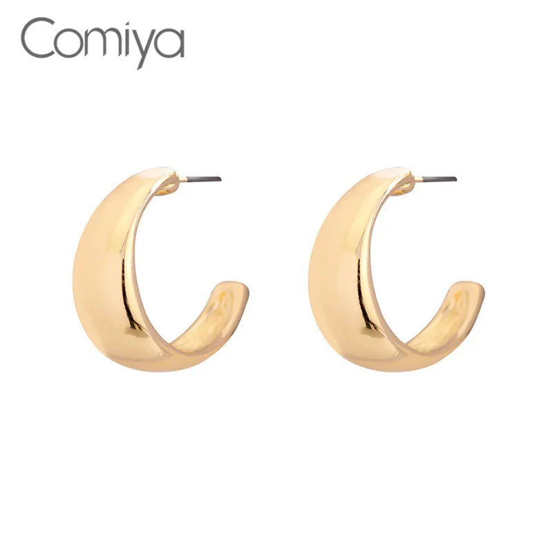 

Comiya Korean Jewelry Women Stud Earrings Brincos Femme Ornament Gold Color Zinc Alloy Big Brincos Indian Joyas Earring Brinco
