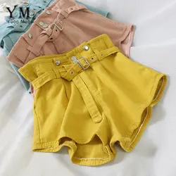 YuooMuoo шикарные 2019 летние джинсовые шорты с высокой талией Горячие женские повседневные шорты с высокой талией шорты стильные женские шорты