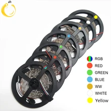5M 300Leds Non-waterproof RGB Led Strip Light 3528 DC12V 60Leds/M Flexible Lighting String Ribbon Tape Lamp Home Decoration Lamp