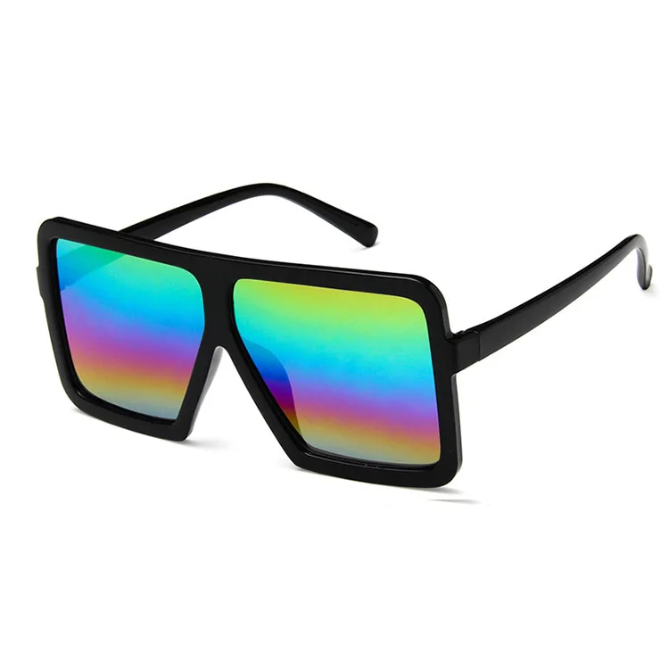 Новые модные квадратные солнцезащитные очки в большой коробке, женские брендовые дизайнерские модные квадратные солнцезащитные очки в большой коробке, ретро очки, трендовые цветные - Цвет линз: C6
