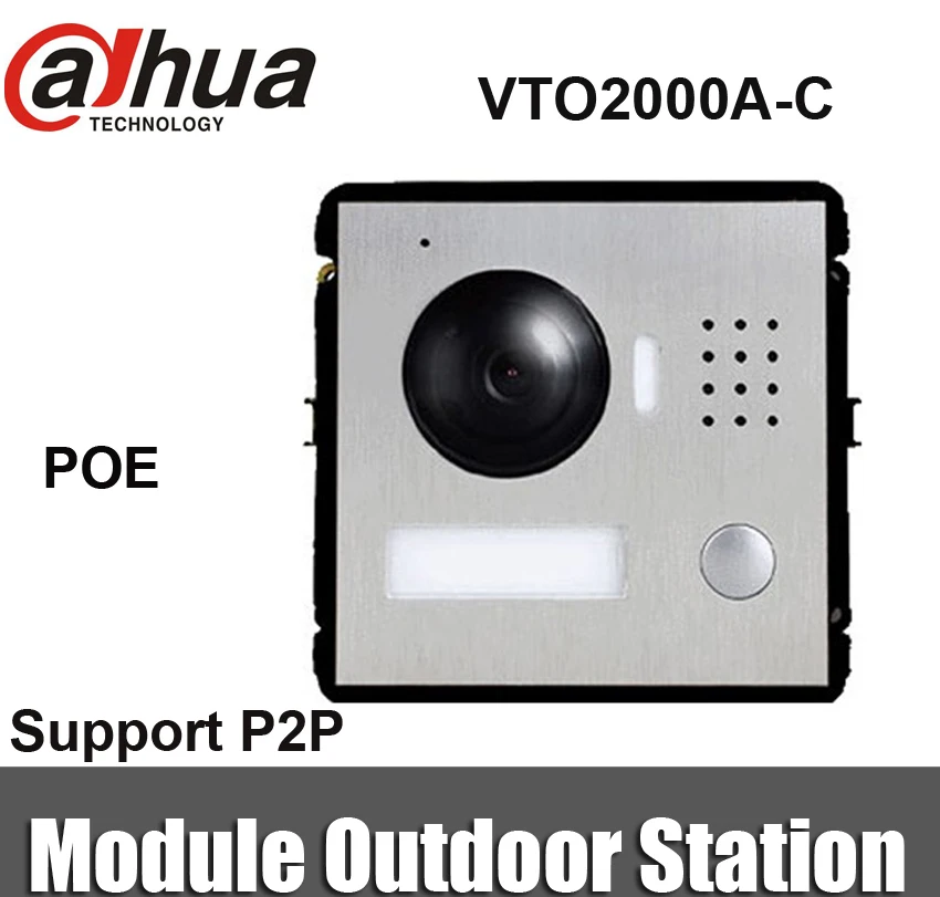 

Dahua VTO2000A-C IP POE Outdoor Metal Video intercom Door Phone Support P2P
