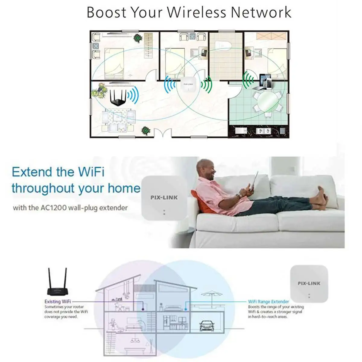 LEORY беспроводной WiFi ретранслятор Wifi удлинитель 300 Мбит/с усилитель WiFi 802.11N/B/G усилитель Wi fi Reapeter точка доступа