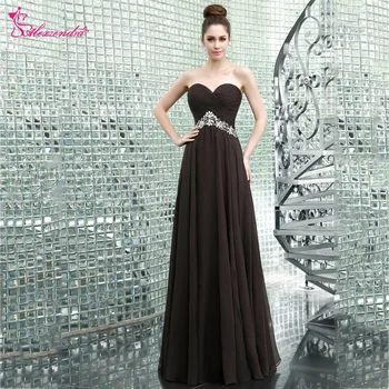 

Alexzendra A Line Chiffon Black Prom Dresses 2018 Long Beaded Belt Formal Evening Party Dresses Plus Size