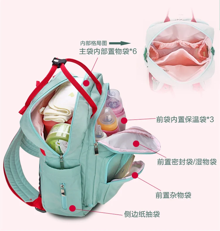 Качественный материал подгузник сумка модная 29*11*36 см детская сумка большой емкости многофункциональная сумка для беременных bolsa infantil