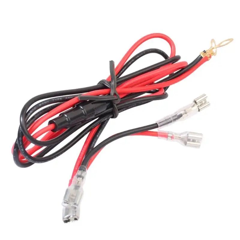

VODOOL1m/3.3ft 12/24V Universal Car Motor Cigarette Lighter Socket Power Installation Cable Dual Terminal Parallel With 10A Fuse