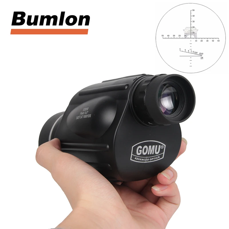 GOMU 13X50 Monocular waterproof Rangefinder Spotting Scope Telescope 114m1000m View for Outdoor Hunting RL36-0002 (6)