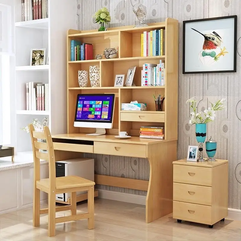 صينية Escritorio اللفة Tafelkleed Biurko Escrivaninha Tafel Scrivania الرجعية الخشب تابلو الكمبيوتر مكتب طاولة كمبيوتر محمول مع رف