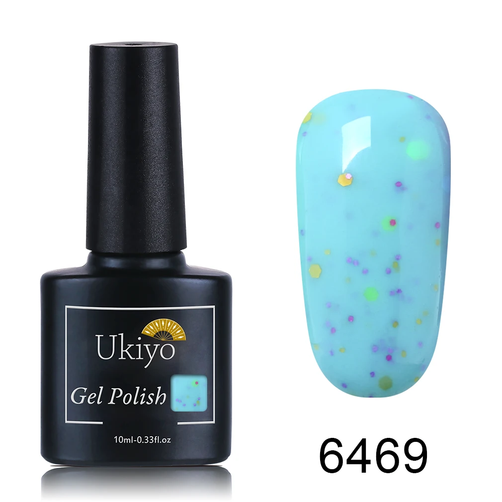 Ukiyo 10 мл сырный Гель-лак для ногтей Soak Off UV светодиодный Гель-лак для ногтей Полупостоянный карамельный цвет гель-Лаковая основа топ-Гель-лак - Цвет: 6469